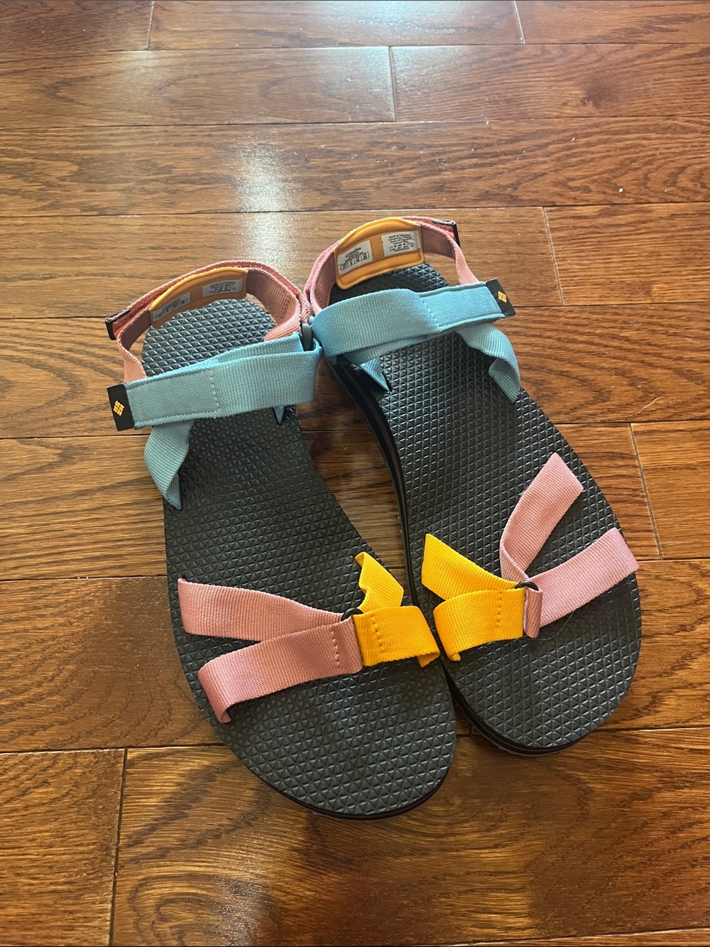 Columbia Women's Multi-Color Strappy Sandals - Pink, Blue & Yellow